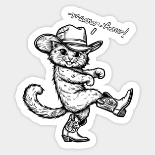 Meowhaw Country Cat Sticker